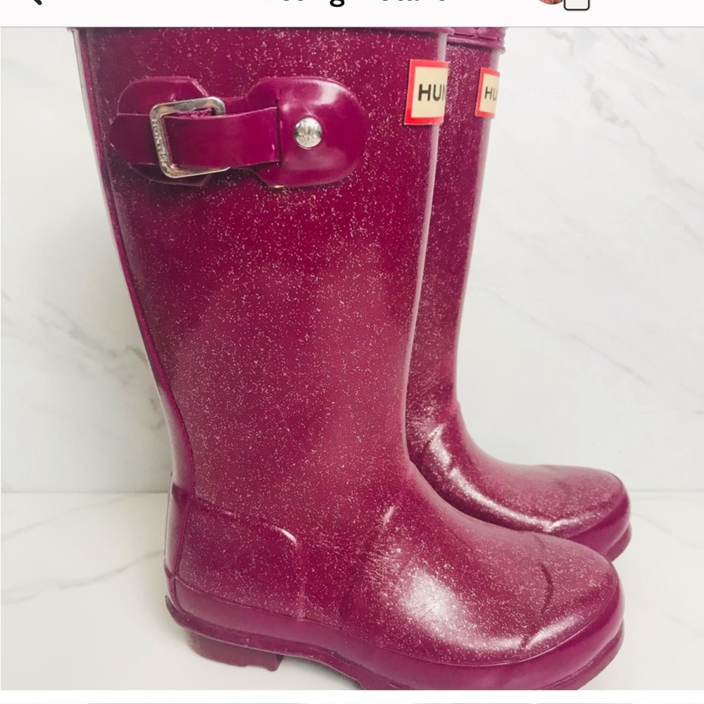 Hunter Boots Pink Purple Sparkle